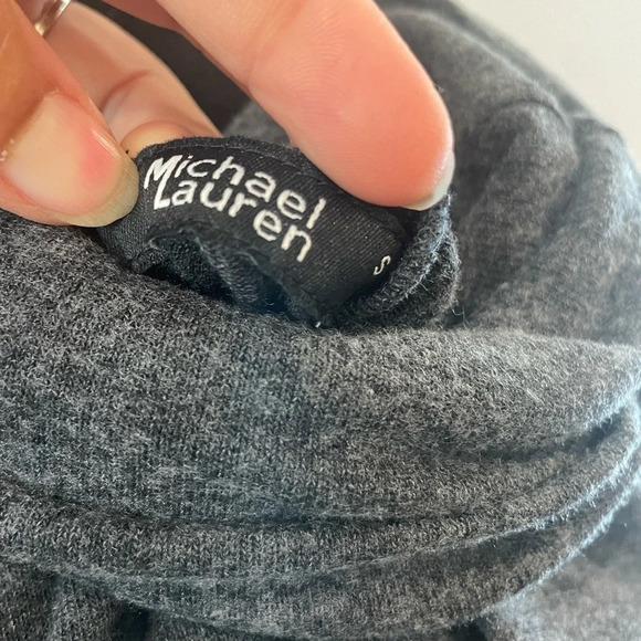 NWT Michael Lauren Long Sleeve Turtleneck Grey Sweater Sz Small - Picture 10 of 10